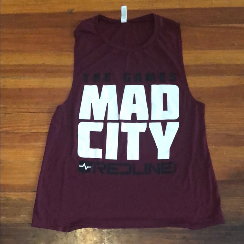Maroon Redline CrossFit Games Muscle Tank